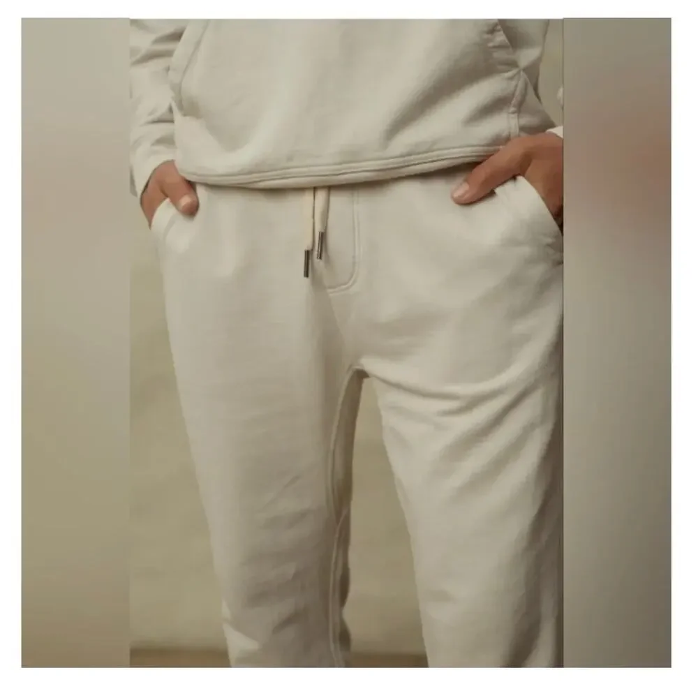 Buck Mason Sweatpants Mens XS Ivory Brushed Loopback French Terry Lounge Pants